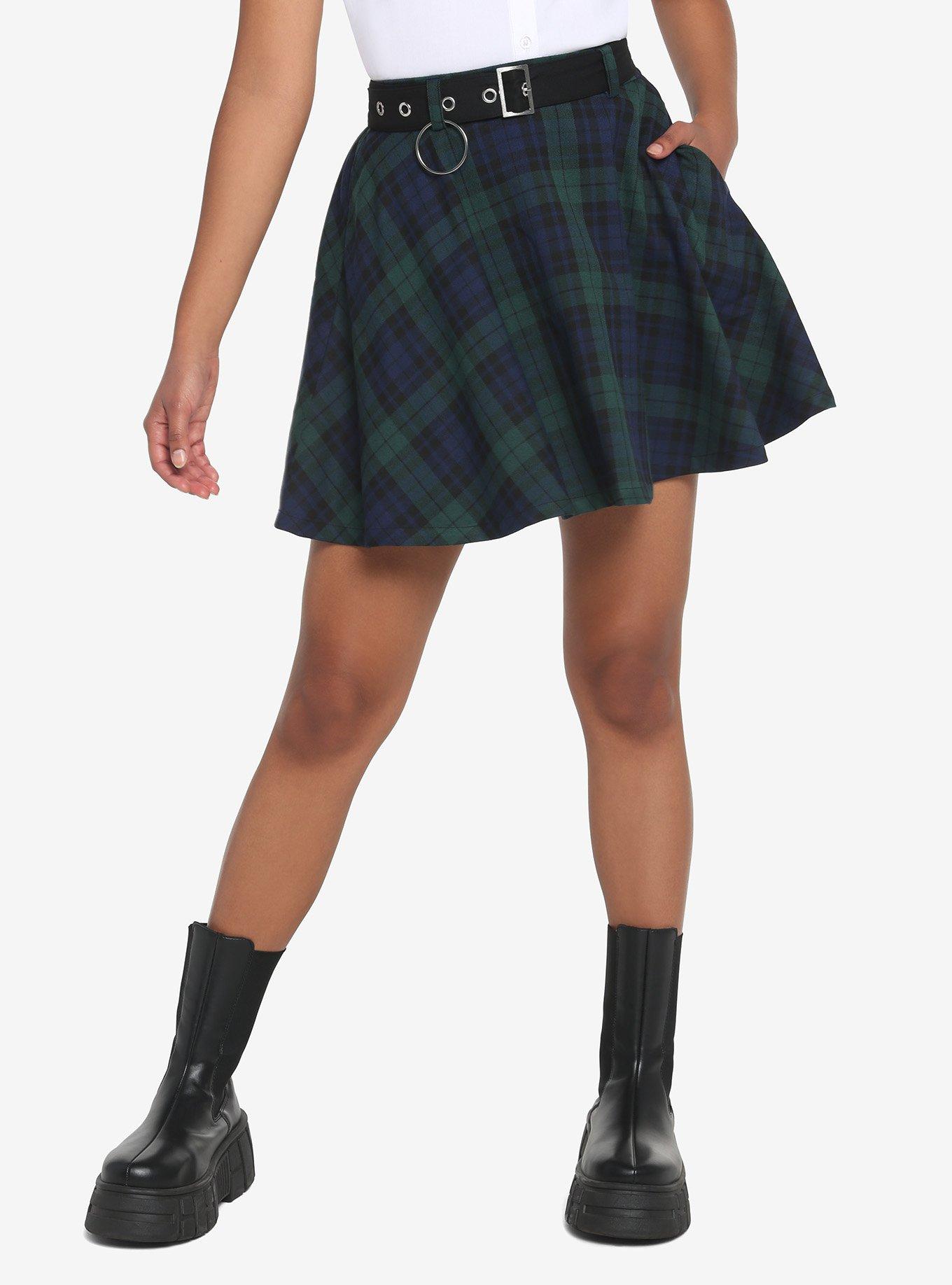 Sale 64% - New collection Best Choice Green & Blue Plaid Skirt With ...